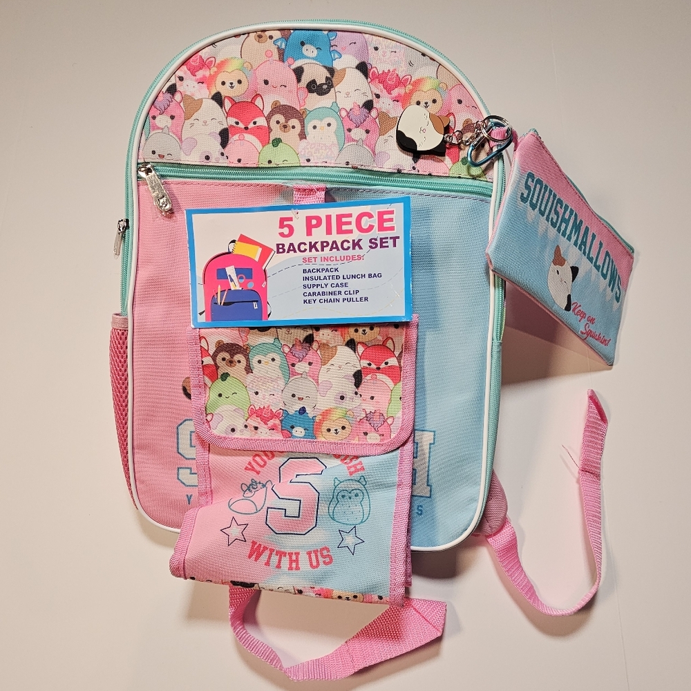 Bioworld Squishmallows 5 Piece Backpack Set - Picture 1 of 13
